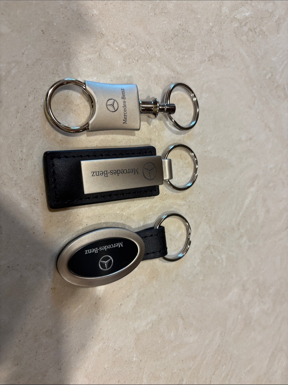 Mercedes-Benz Black & Silver Key Fob Set - 3-Piece